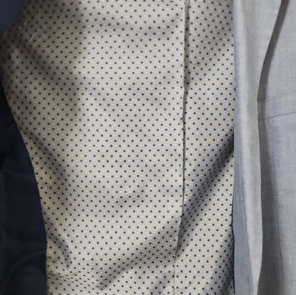 Tommy Hilfiger Blue sport coat designer light blue patterned lining 42s - Picture 5 of 9